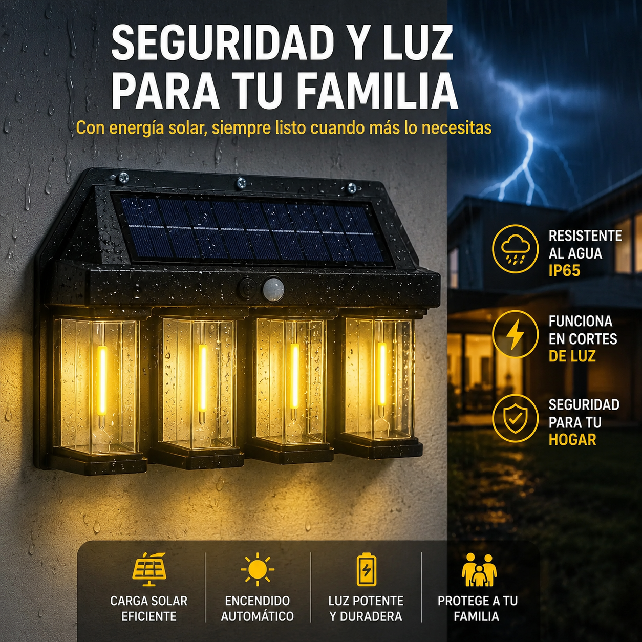 Foco Solar LED | Luz sin electricidad