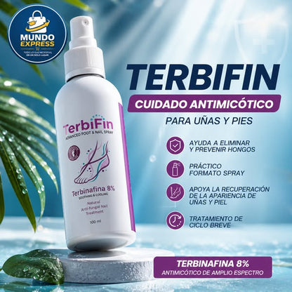 TerbiFin Spray 8% Anti-Hongos Pies y Uñas