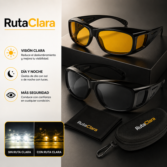 RutaClara — Lentes 2x1 Día y Noche, sin encandilarte