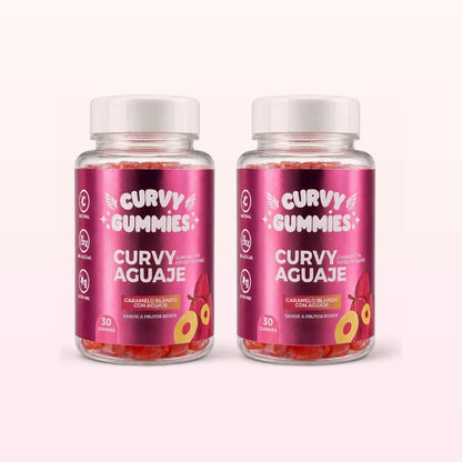 Curvy Gummies pack x2 - gomitas con aguaje y fenogreco, 30 gomitas por frasco - TodoFullChile-Tienda